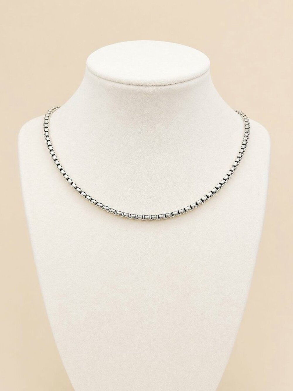 David Yurman Medium Box Chain Necklace w/ 14K Yellow Gold - 3.6mm - 22"